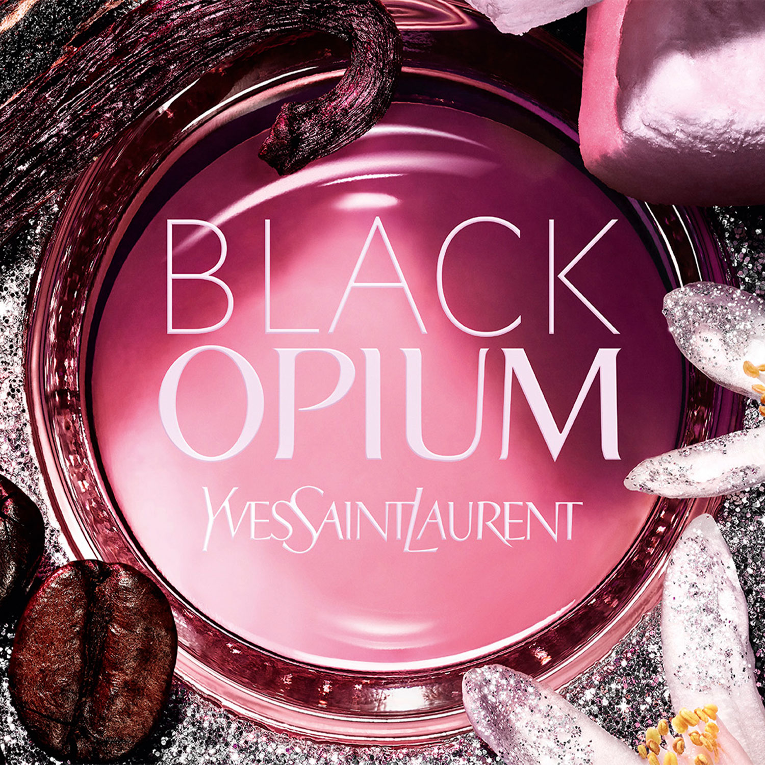 FRAGANCIA DE YVES SAINT LAURENT BLACK OPIUM GLITTER EAU DE PARFUM